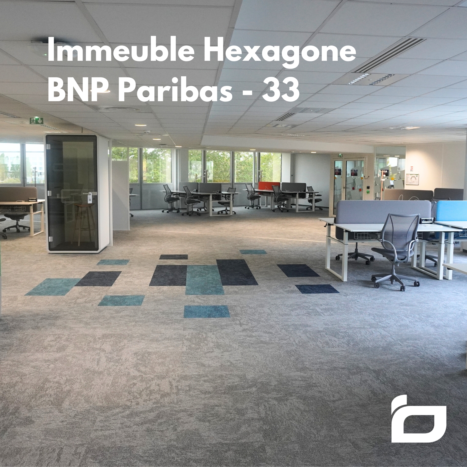 Intérieur siège BNP PARIBAS Bordeaux Mérignac